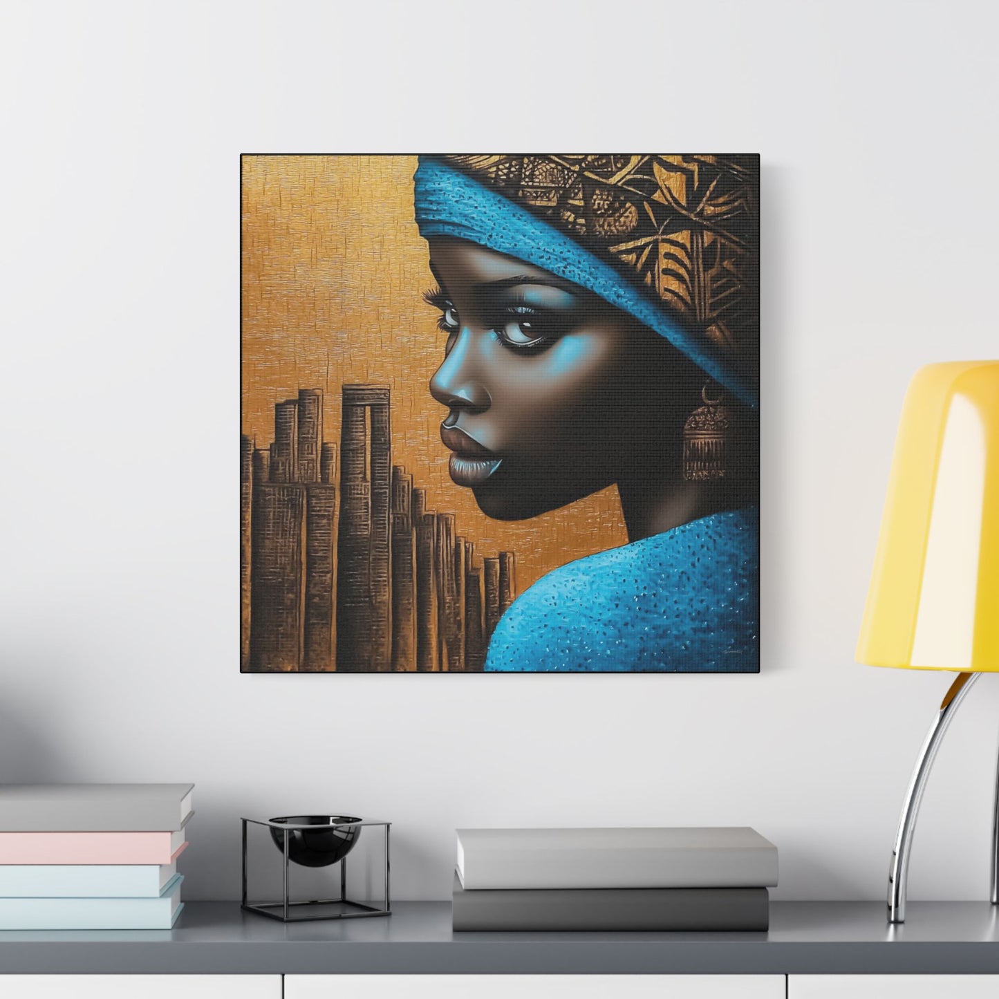 ThurmanatorX Art | Makeda in Gold Light | Aphrochrysalis | Satin Canvas Art Print