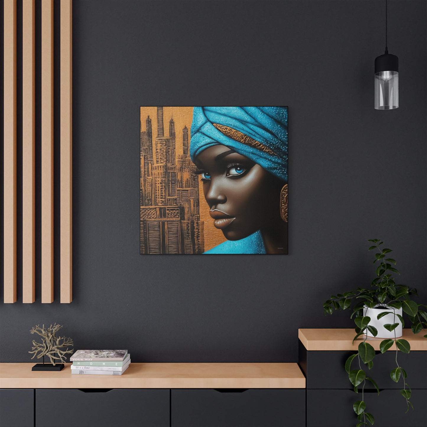 ThurmanatorX Art | Neon Dust & Indigo Flame | Aphrochrysalis | Satin Canvas Art Print