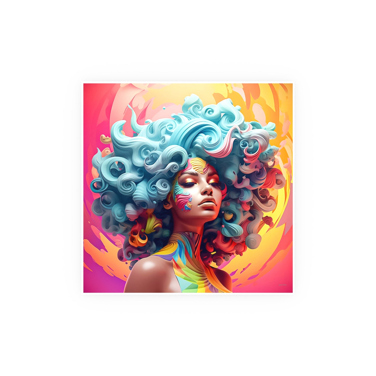 ThurmanatorX Art | Radiant Coil Ascension | Aphrochrysalis | Satin Wall Art Print