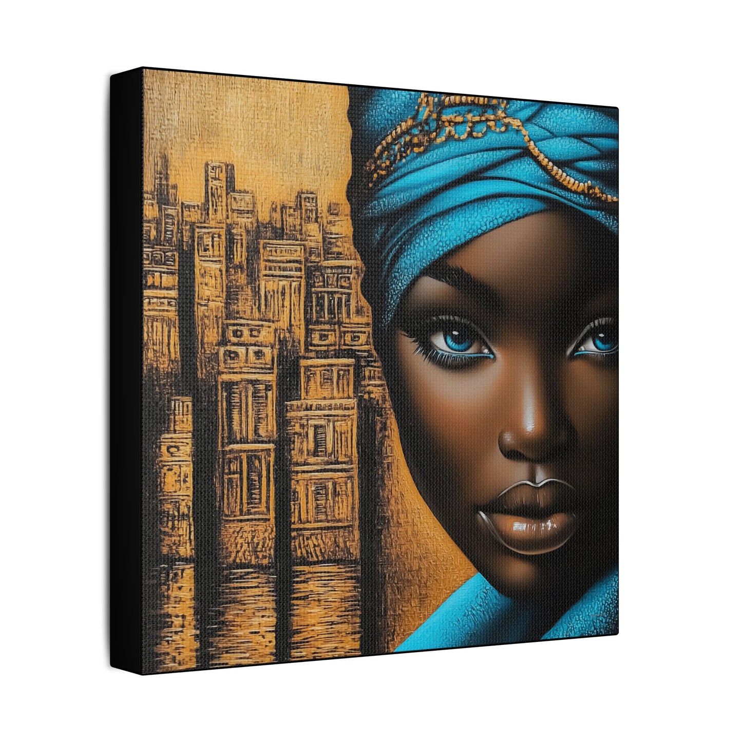 ThurmanatorX Art | Empress of Copper & Cobalt | Aphrochrysalis | Satin Canvas Art Print
