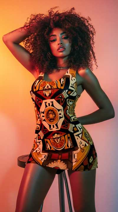 ThurmanatorX Art | Velora AphroBoho Racerback Dress | Bohemian Summer Style • Artistic Casual Wear • Unique Gift for Women