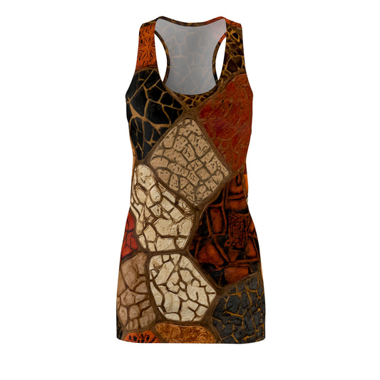 ThurmanatorX Art | Pavara AphroBoho Racerback Dress | Bohemian Summer Style • Artistic Casual Wear • Unique Gift for Women
