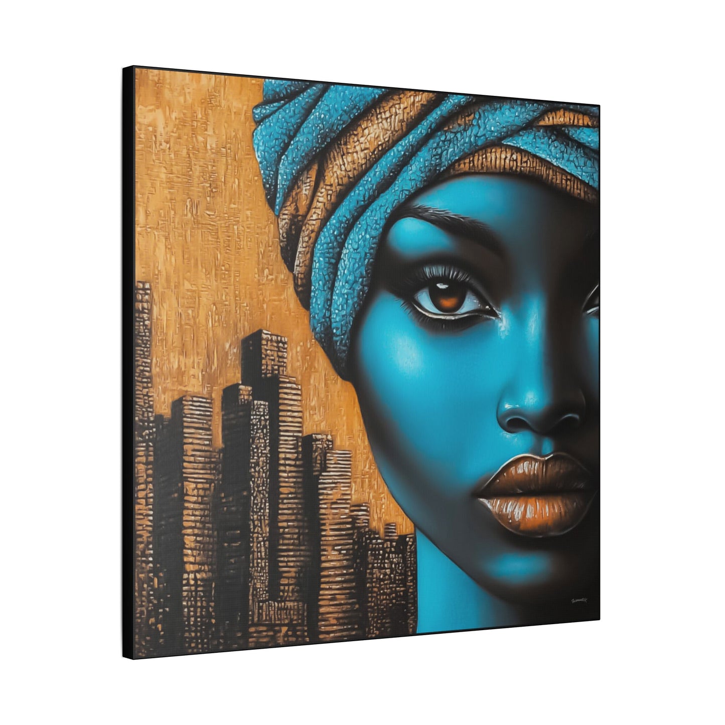 ThurmanatorX Art | Turban Queen 2099 | Aphrochrysalis | Satin Canvas Art Print