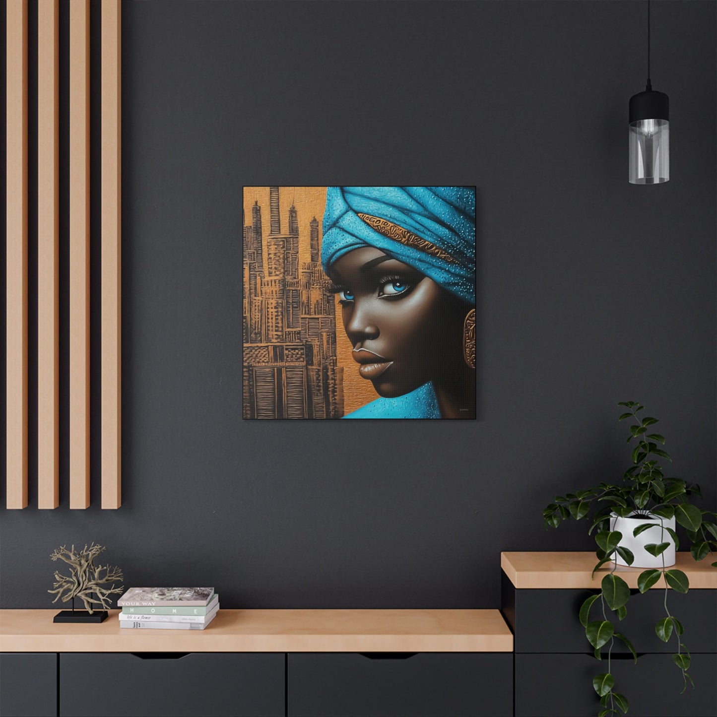 ThurmanatorX Art | Neon Dust & Indigo Flame | Aphrochrysalis | Satin Canvas Art Print