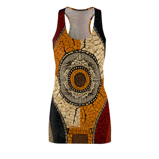 ThurmanatorX Art | Shemara AphroBoho Racerback Dress | Bohemian Summer Style • Artistic Casual Wear • Unique Gift for Women
