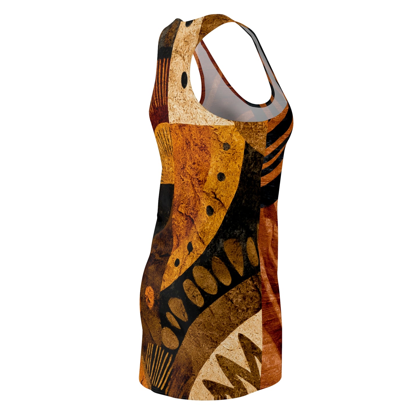 ThurmanatorX Art | Zafiri AphroBoho Racerback Dress | Bohemian Summer Style • Artistic Casual Wear • Unique Gift for Women