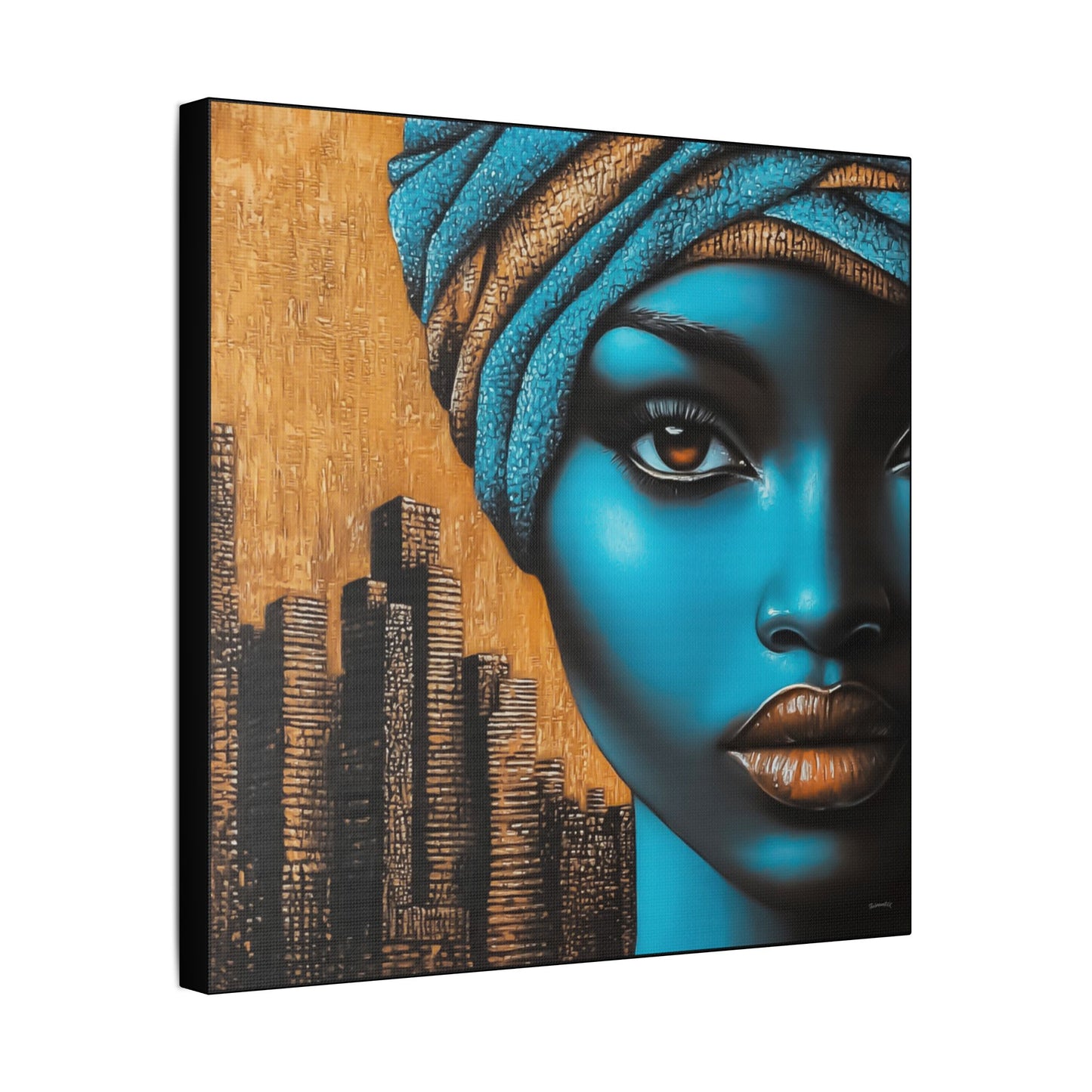 ThurmanatorX Art | Turban Queen 2099 | Aphrochrysalis | Satin Canvas Art Print