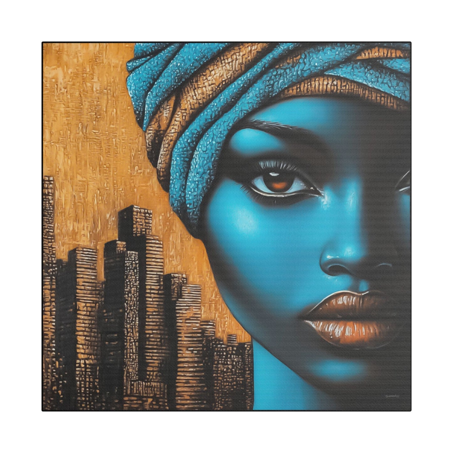 ThurmanatorX Art | Turban Queen 2099 | Aphrochrysalis | Satin Canvas Art Print
