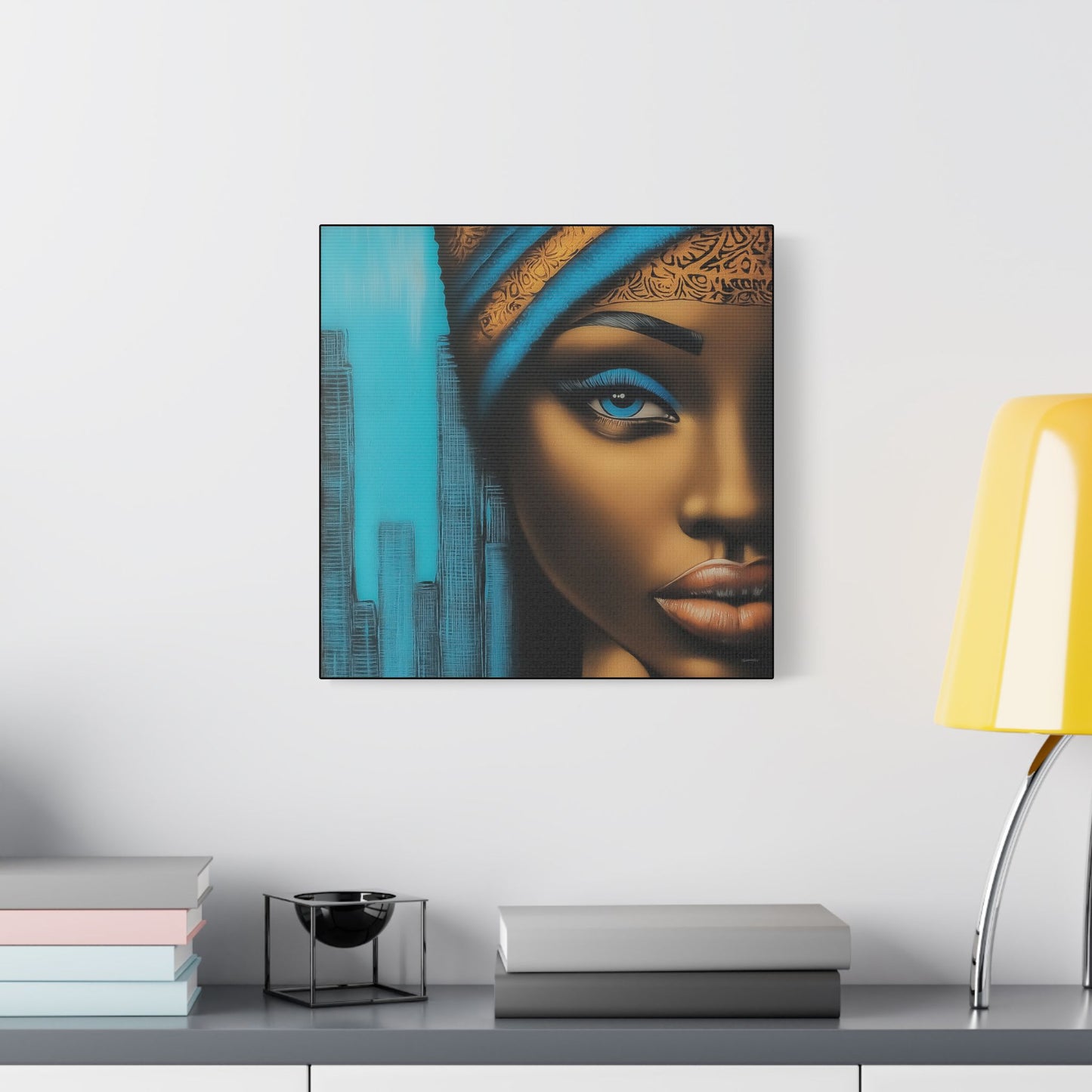 ThurmanatorX Art | Azure Pulse of the City | Aphrochrysalis | Satin Canvas Art Print