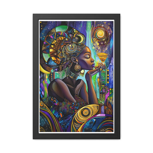 ThurmanatorX Art | The Prayer of Her Light | Aphrochrysalis | Framed Poster Print