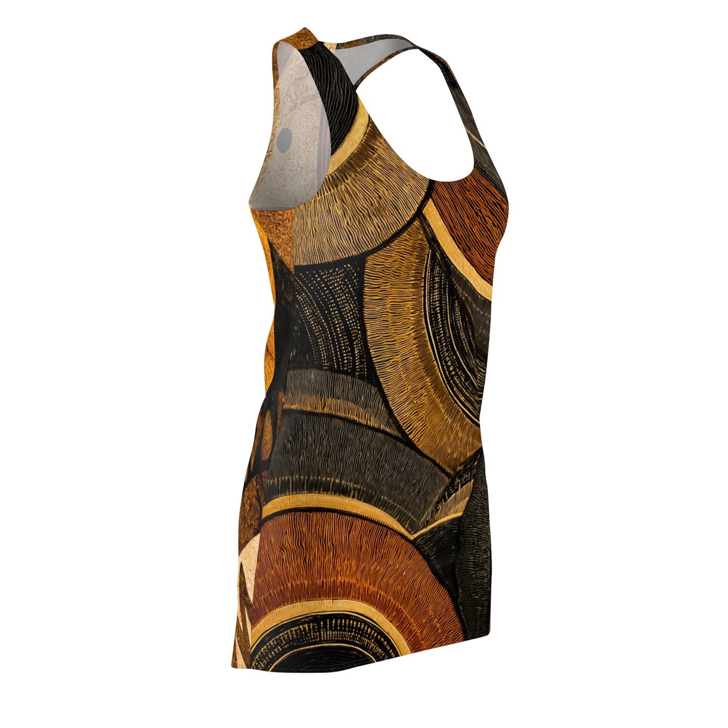 ThurmanatorX Art | Sundrix AphroBoho Racerback Dress | Bohemian Summer Style • Artistic Casual Wear • Unique Gift for Women