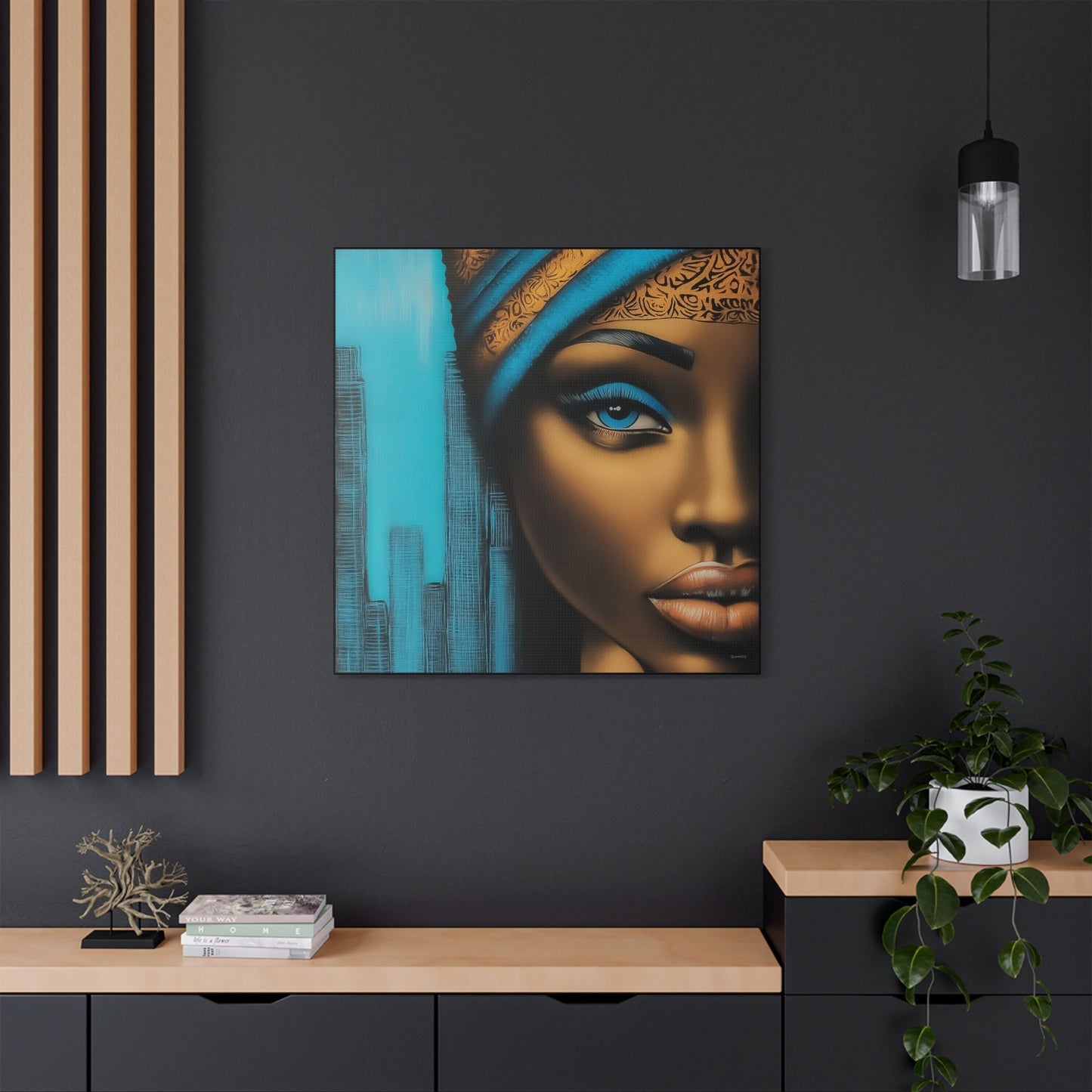 ThurmanatorX Art | Azure Pulse of the City | Aphrochrysalis | Satin Canvas Art Print