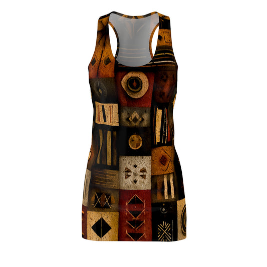 ThurmanatorX Art | Ankaraa AphroBoho Racerback Dress | Bohemian Summer Style • Artistic Casual Wear • Unique Gift for Women