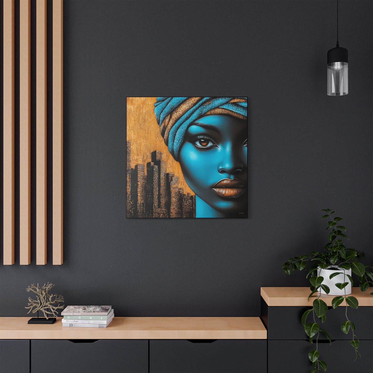 ThurmanatorX Art | Turban Queen 2099 | Aphrochrysalis | Satin Canvas Art Print