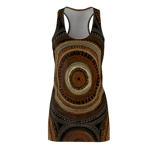 ThurmanatorX Art | Vintari AphroBoho Racerback Dress | Bohemian Summer Style • Artistic Casual Wear • Unique Gift for Women