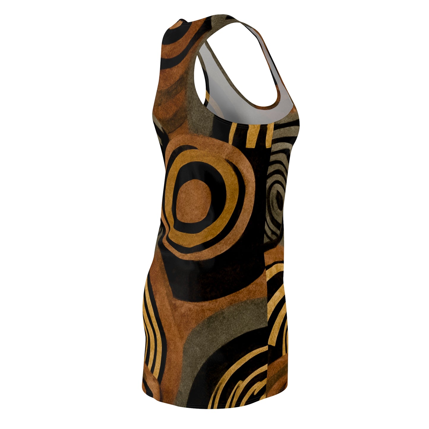 ThurmanatorX Art | Zambara AphroBoho Racerback Dress | Bohemian Summer Style • Artistic Casual Wear • Unique Gift for Women
