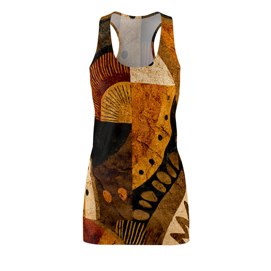 ThurmanatorX Art | Neruba AphroBoho Racerback Dress | Bohemian Summer Style • Artistic Casual Wear • Unique Gift for Women