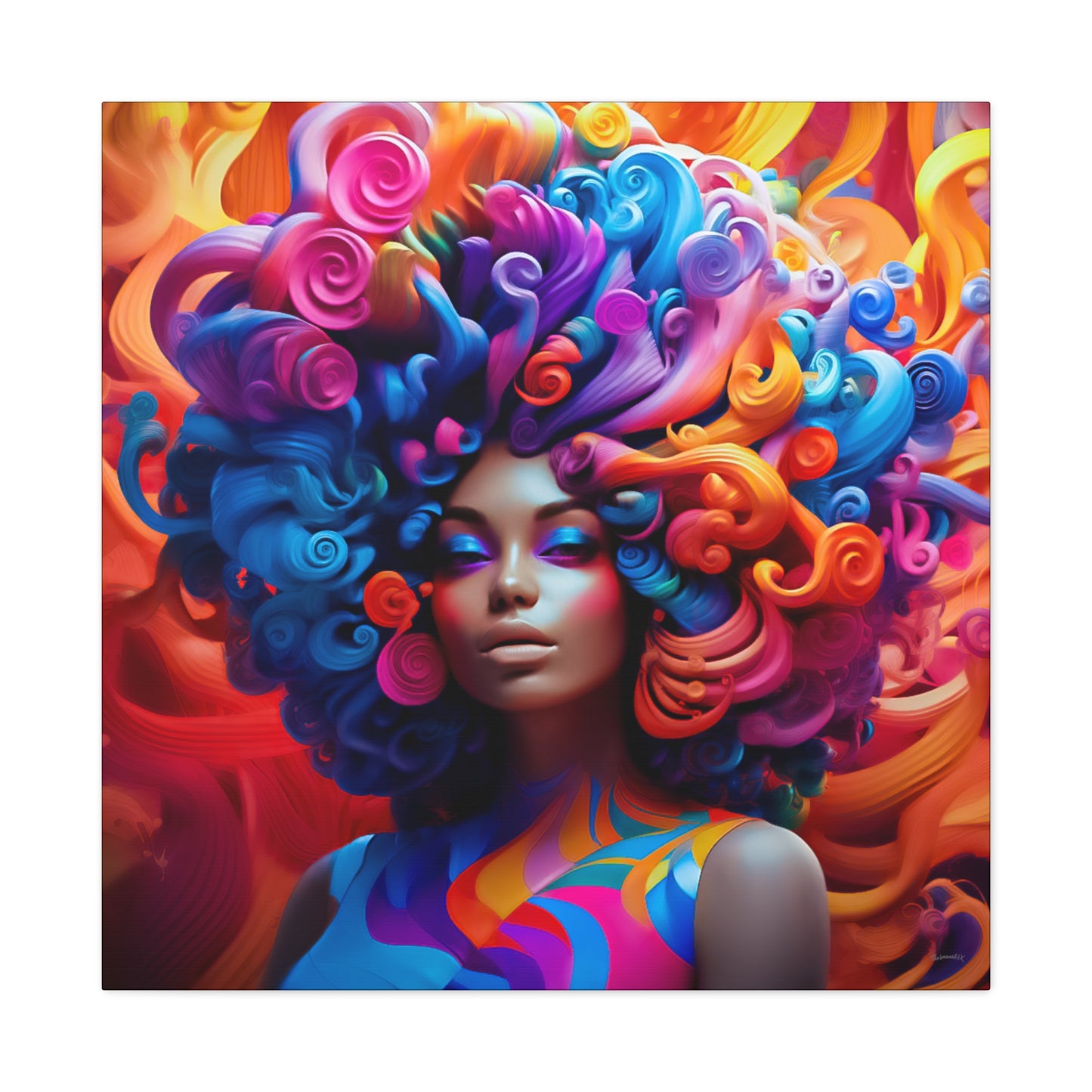 ThurmanatorX Art | Chaos in Full Bloom | Aphroeclectix | Matte Canvas Print