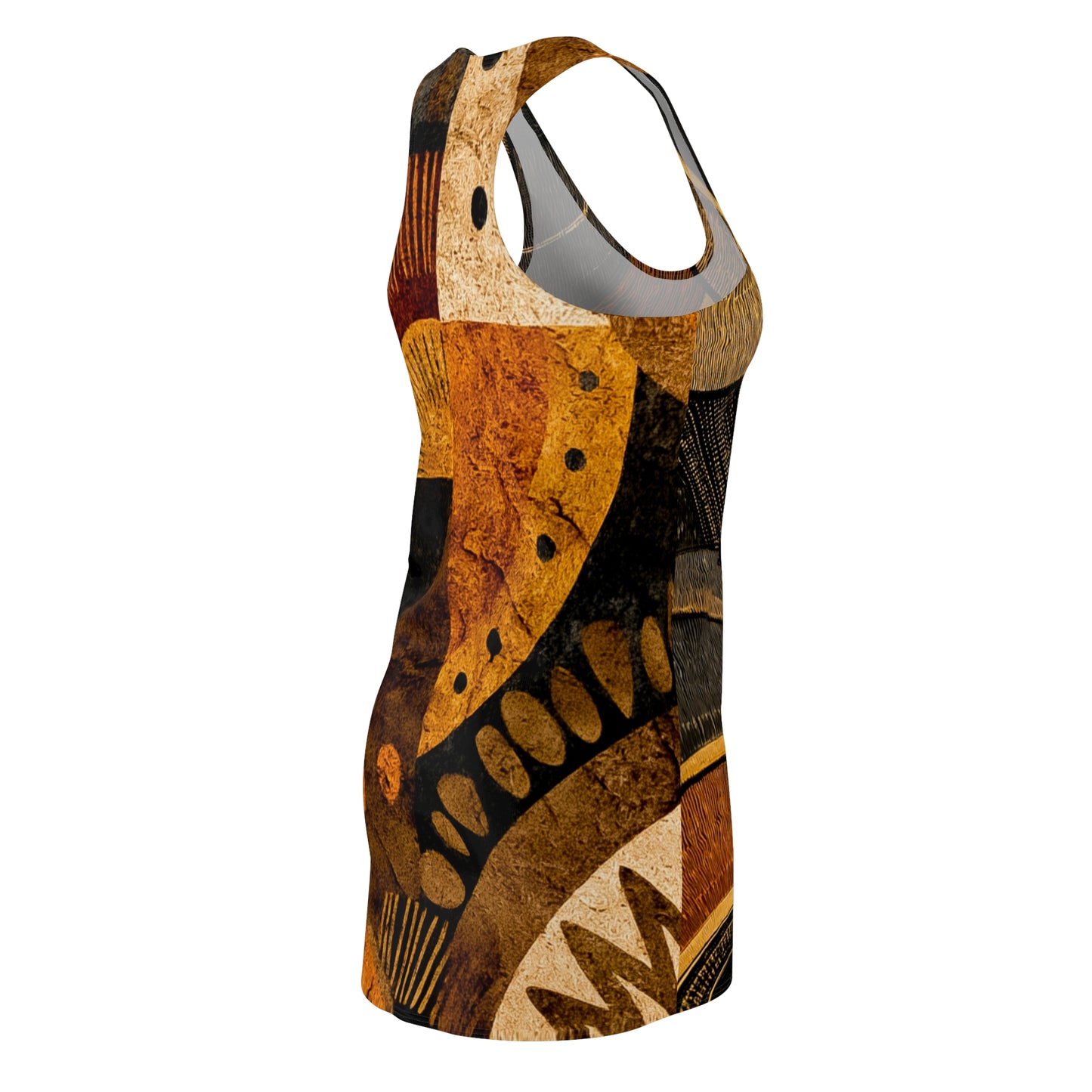 ThurmanatorX Art | Sundrix AphroBoho Racerback Dress | Bohemian Summer Style • Artistic Casual Wear • Unique Gift for Women