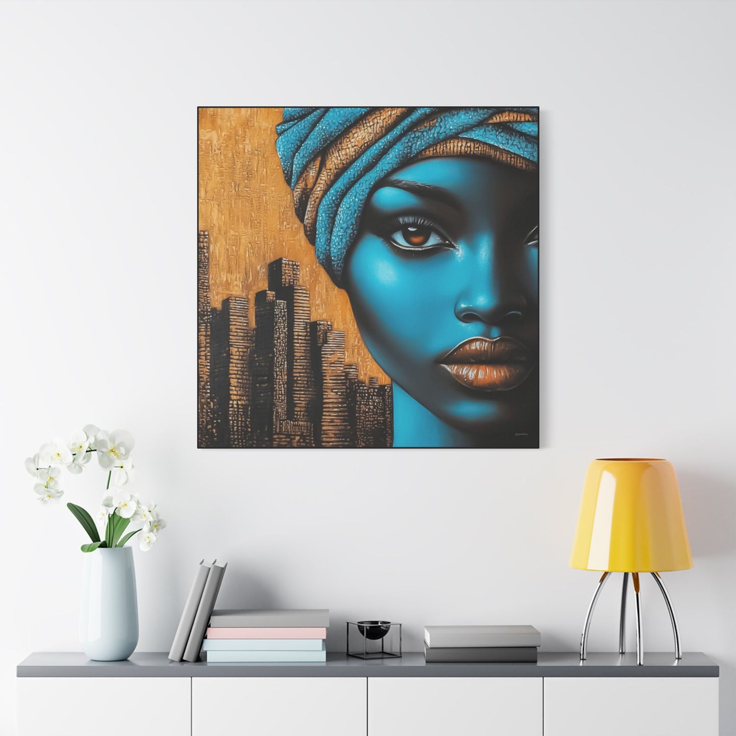 ThurmanatorX Art | Turban Queen 2099 | Aphrochrysalis | Satin Canvas Art Print