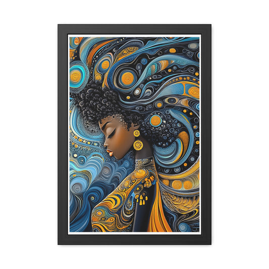 ThurmanatorX Art | The Alchemy of Her Thought | Aphrochrysalis | Framed Poster Print