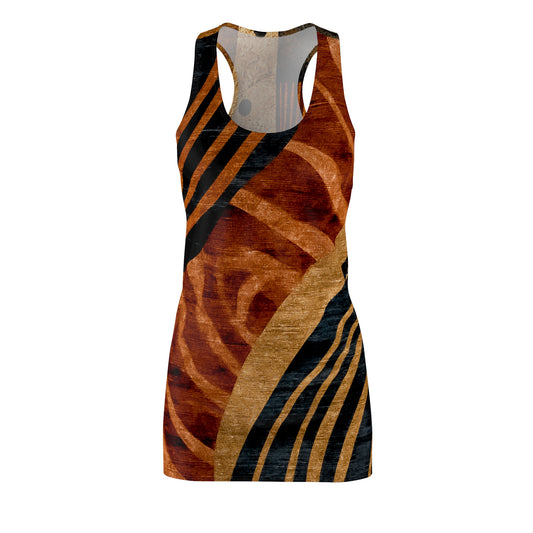 ThurmanatorX Art | Zafiri AphroBoho Racerback Dress | Bohemian Summer Style • Artistic Casual Wear • Unique Gift for Women