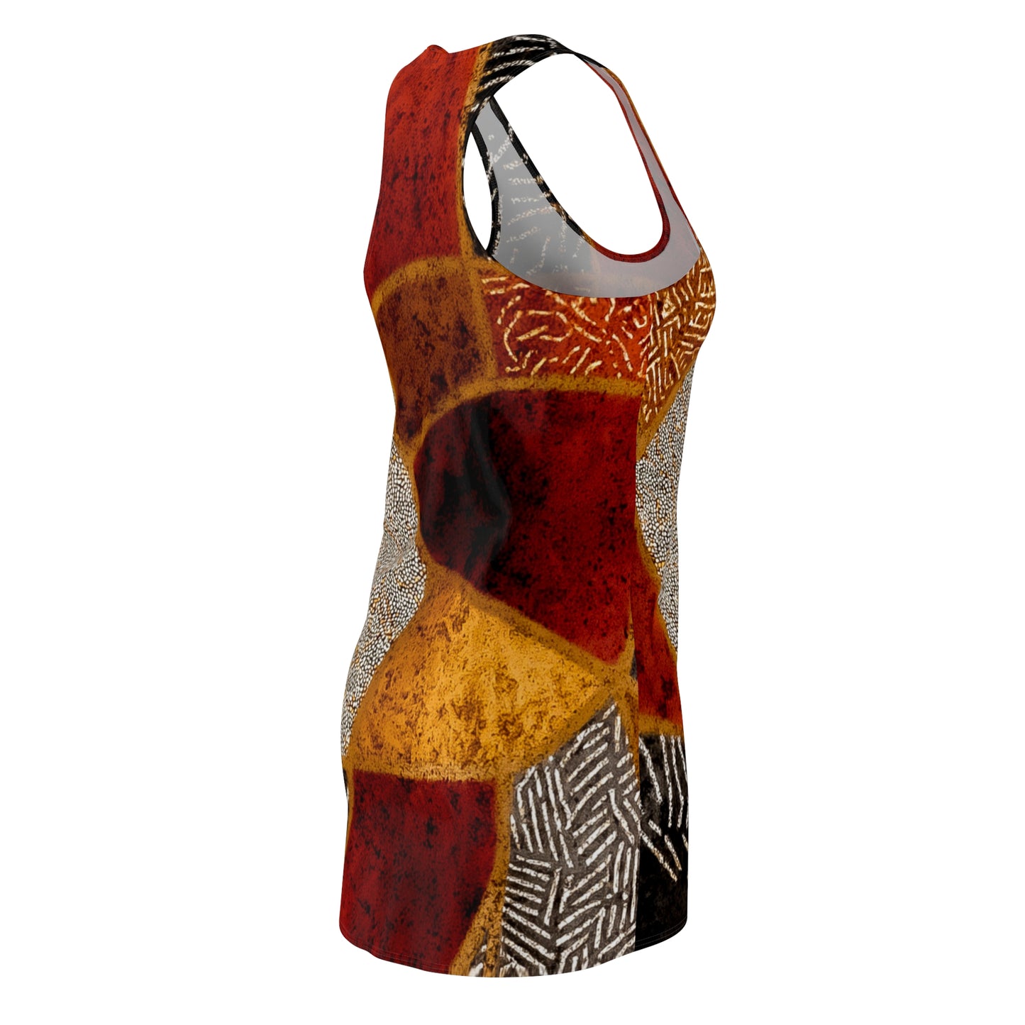 ThurmanatorX Art | Nolitha AphroBoho Racerback Dress | Bohemian Summer Style • Artistic Casual Wear • Unique Gift for Women