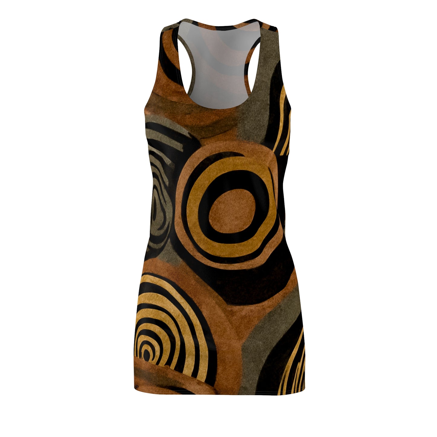 ThurmanatorX Art | Zambara AphroBoho Racerback Dress | Bohemian Summer Style • Artistic Casual Wear • Unique Gift for Women