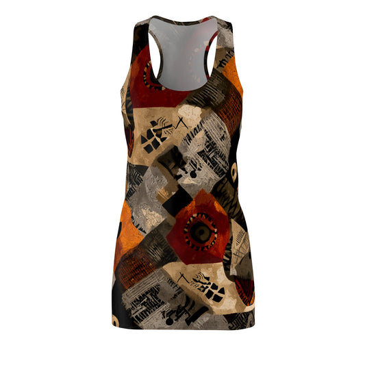 ThurmanatorX Art | Thalume AphroBoho Racerback Dress | Bohemian Summer Style • Artistic Casual Wear • Unique Gift for Women