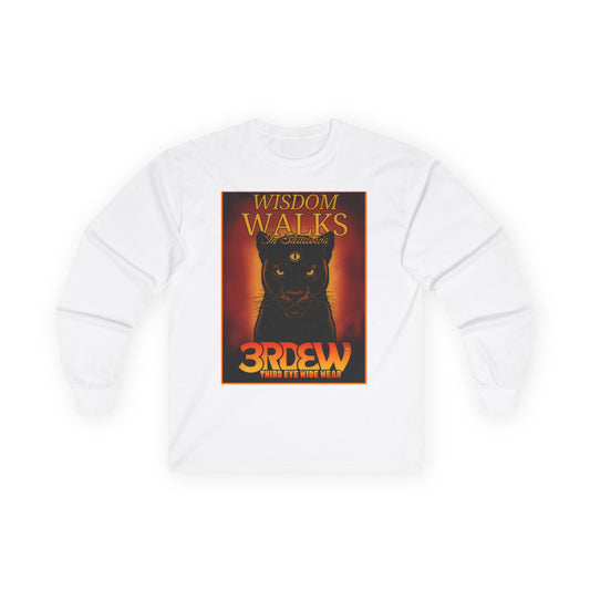 3RDEW² | Wisdoms Walks In Shadows | Third Eye Wide Wear | Unisex Ultra Cotton Long Sleeve Tee