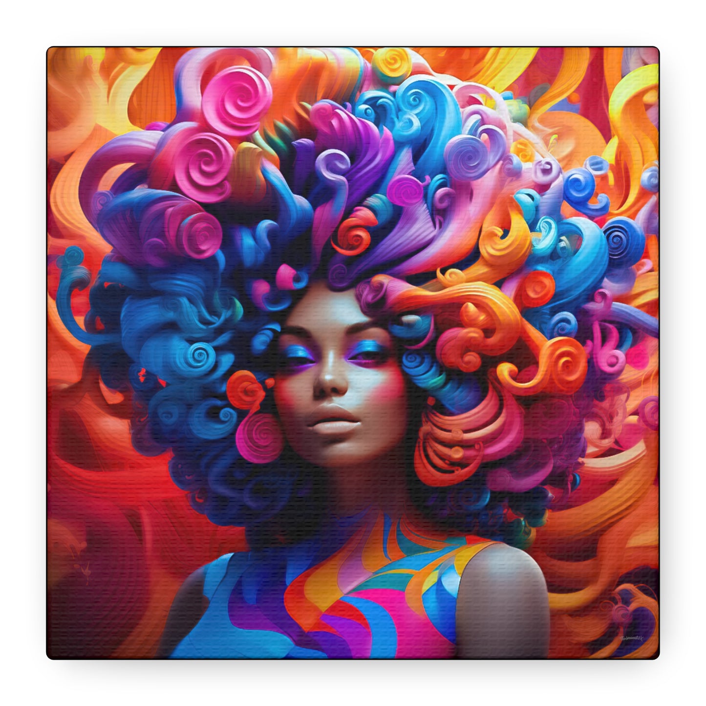 ThurmanatorX Art | Chaos in Full Bloom | Aphroeclectix | Matte Canvas Print
