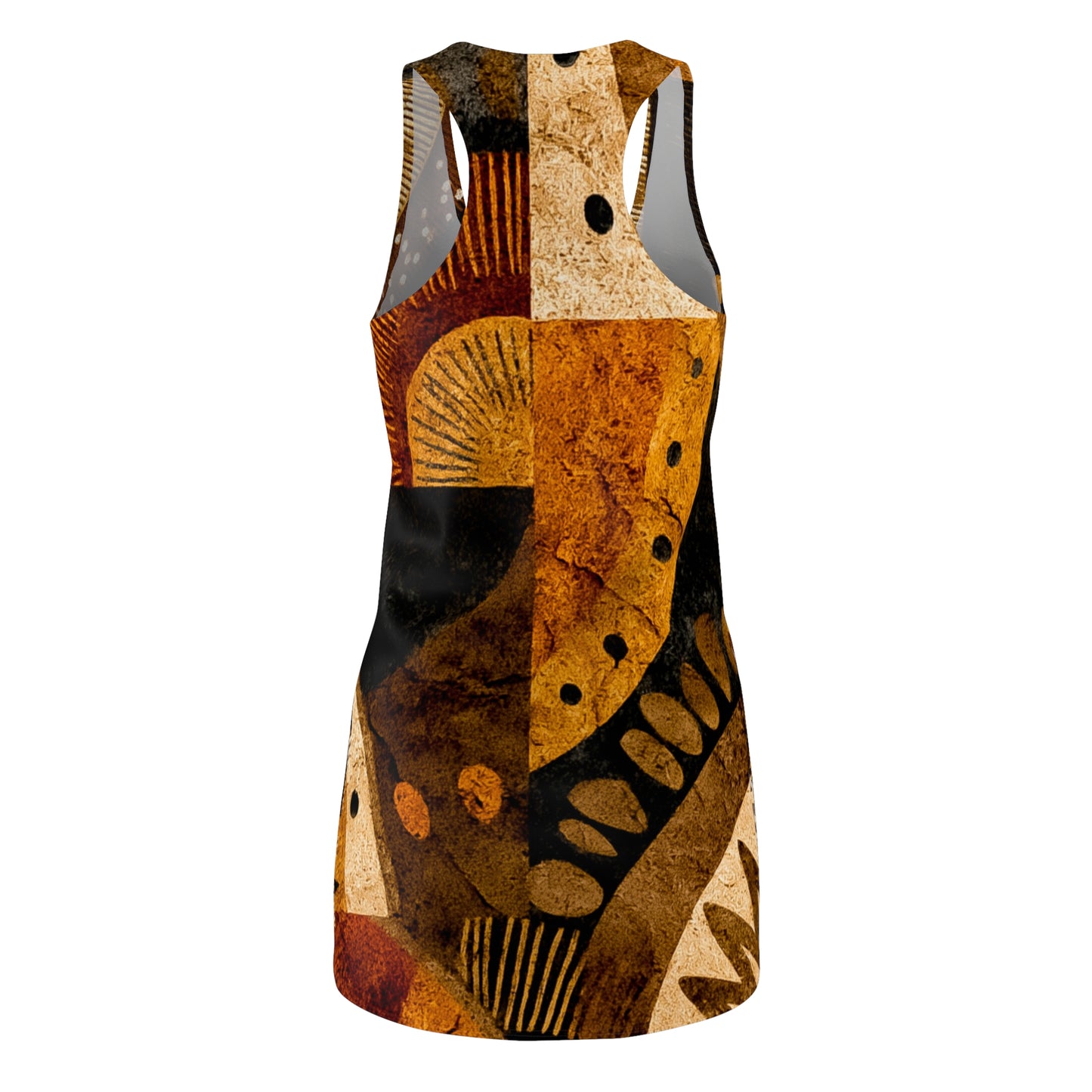 ThurmanatorX Art | Ombari AphroBoho Racerback Dress | Bohemian Summer Style • Artistic Casual Wear • Unique Gift for Women