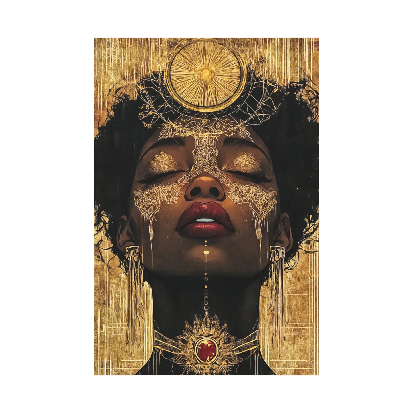 ThurmanatorX Art | Golden Abyss | Aphrodisiart | Matte Canvas Print