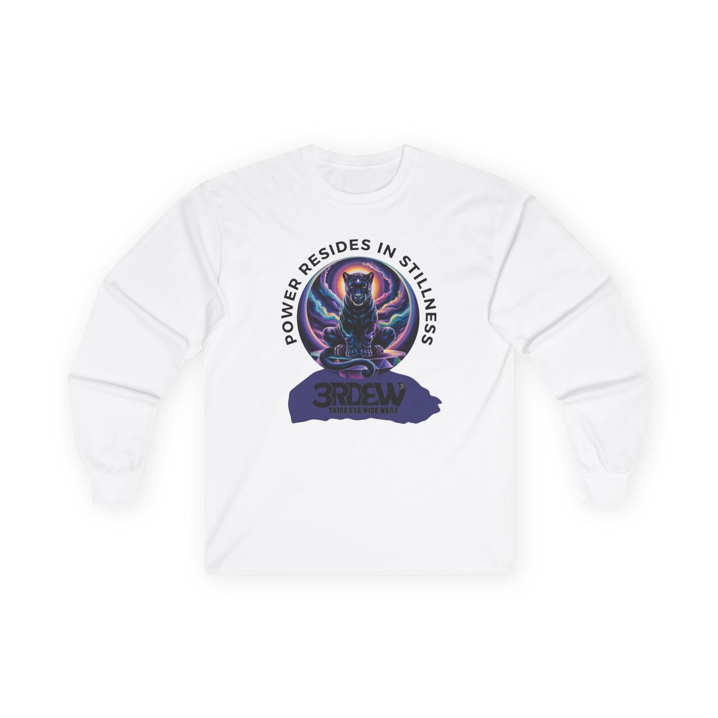 3RDEW² | Power Resides In Stillness | Third Eye Wide Wear | Unisex Ultra Cotton Long Sleeve Tee