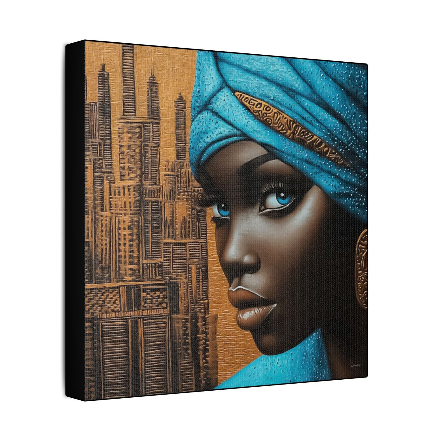 ThurmanatorX Art | Neon Dust & Indigo Flame | Aphrochrysalis | Satin Canvas Art Print