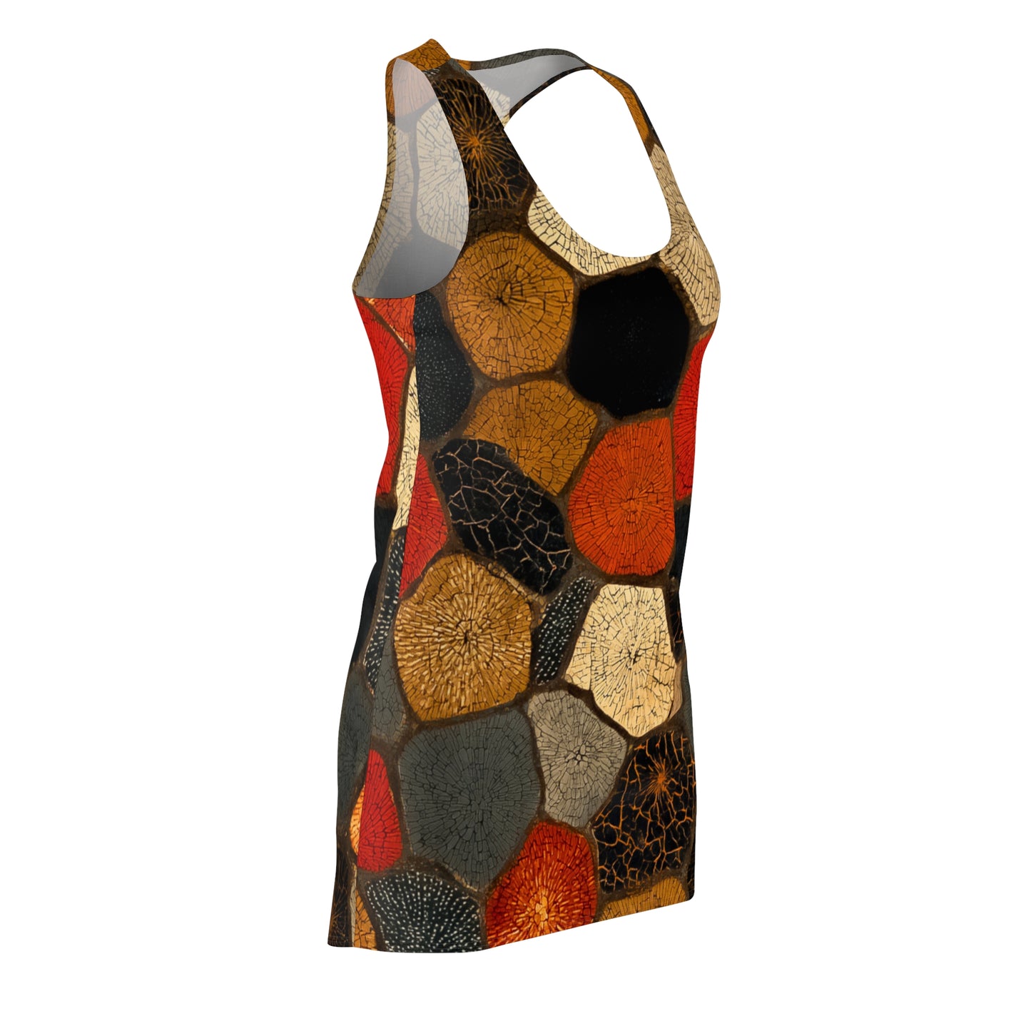 ThurmanatorX Art | Afreya AphroBoho Racerback Dress | Bohemian Summer Style • Artistic Casual Wear • Unique Gift for Women