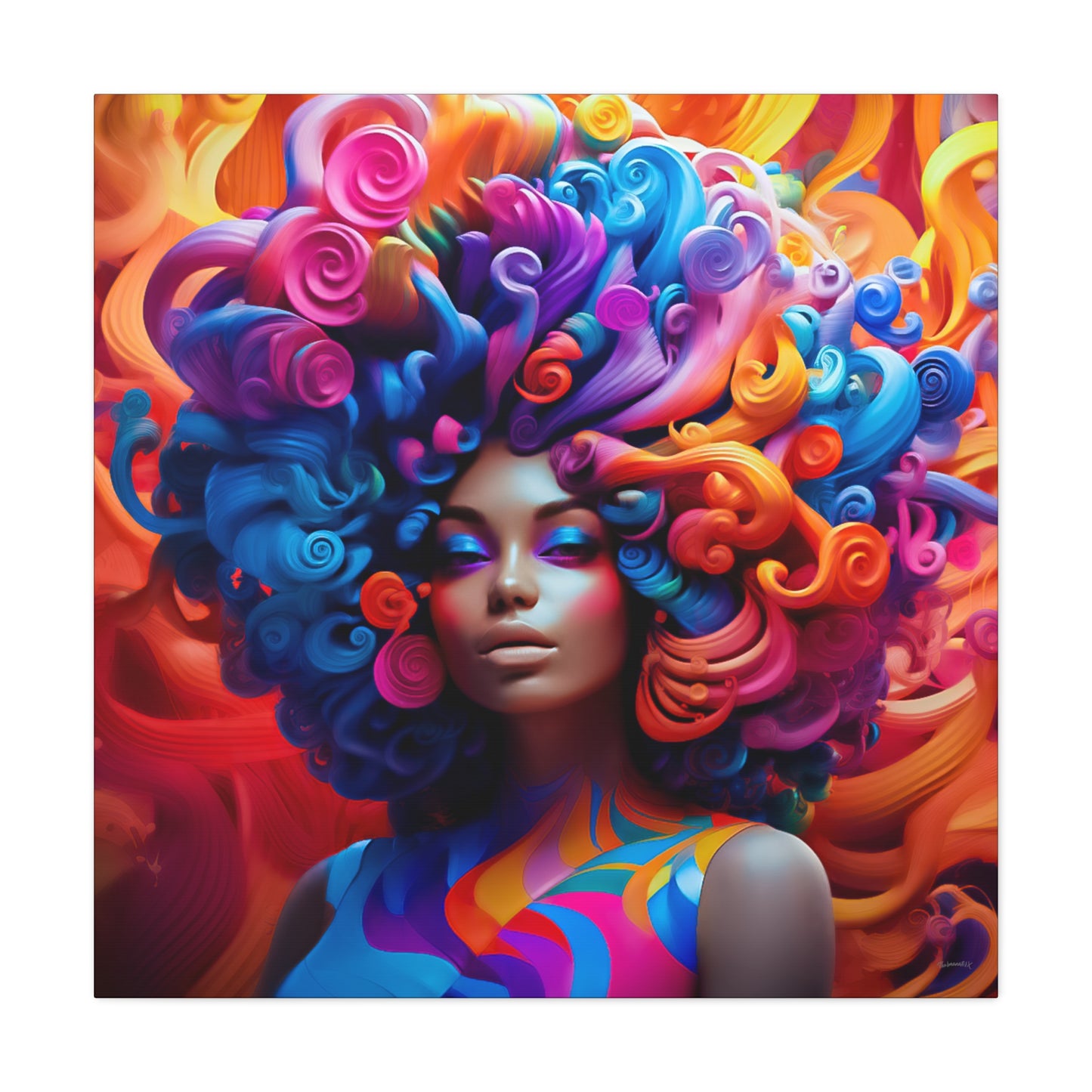 ThurmanatorX Art | Chaos in Full Bloom | Aphroeclectix | Matte Canvas Print