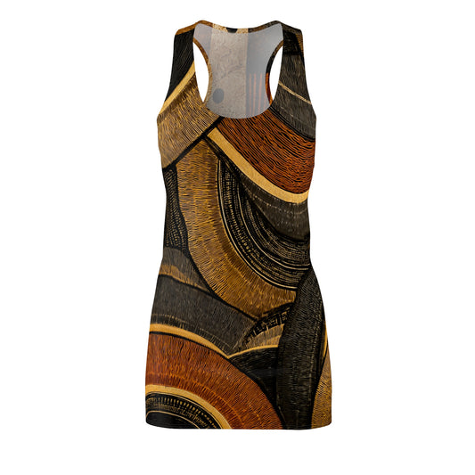ThurmanatorX Art | Sundrix AphroBoho Racerback Dress | Bohemian Summer Style • Artistic Casual Wear • Unique Gift for Women