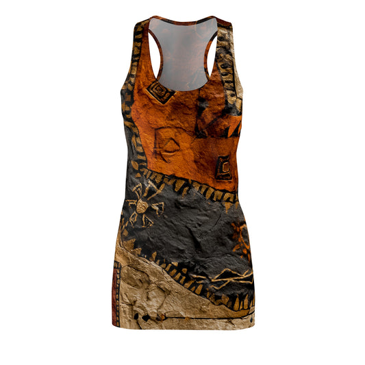 ThurmanatorX Art | Lakori AphroBoho Racerback Dress | Bohemian Summer Style • Artistic Casual Wear • Unique Gift for Women