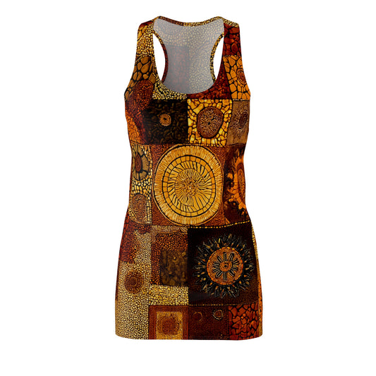 ThurmanatorX Art | Baziri AphroBoho Racerback Dress | Bohemian Summer Style • Artistic Casual Wear • Unique Gift for Women